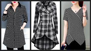 Stylish And Trendy Cotton Designer Long Tunic Casual Plaid High Low Button Embellished Tshirts Dress Shirts For Women Casual Shirt Women Shirts Women Fashion