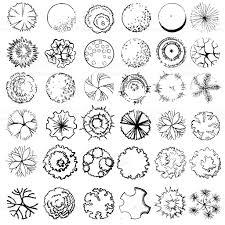 Set Of Treetop Symbols For Architectural Or Landscape Design Landscape Architecture Drawing Landscape Design Architecture Drawing