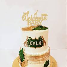 Amazon Com Welcome Baby Baby Shower Cake Topper Gold Glitter Jungle Wild Safari Animal Baby Shower Cake Topper Party Supplies Decorations Grocery Gourmet Food