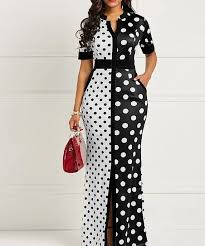 Black And White Polka Dot Bodycon Dress Amasoo Black White Polka Dot Bodycon Dress Women Juniors Plus 2020