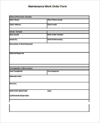 Sometimes your clients fill out work orders before you complete the service. Free 9 Work Order Form Samples In Ms Word Pdf