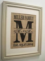 Burlap Monogram Wedding Gift Burlap Wedding By Sunbeamsigns Monogram Wedding Gift Printing On Burlap Burlap Art