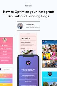 How To Optimize Your Instagram Bio Link And Landing Page Instagram Bio Optimization Instagram