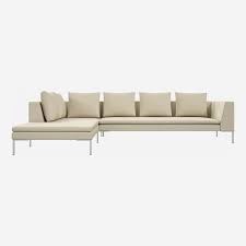 Samt sofa chesterfield couch glamour sitzmöbel kanapee smaragd polstersofa retro. Montino 3 Sitzer Sofa Mit Chaiselongue Links Aus Savoy Leder Weiss Habitat