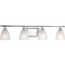 Shop for kitchen lights, bathroom lights, dining room lights, bedroom lights and more. Progress Lighting Lucky Collection 4 Light Polished Chrome White Prismatic Glass Coastal Bath Vanity Light P2118 15 The Home Depot
