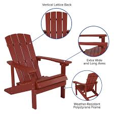 Beach outdoor decor, beach themed furniture. All Weather Composite Wood Adirondack Chair Poly Resin 7 Colors Lodging Kit Company