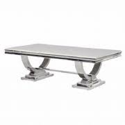 Arianna Cream Marble Coffee Table With Chrome Legs Marble Coffee Table Stainless Steel Coffee Table Coffee Table
