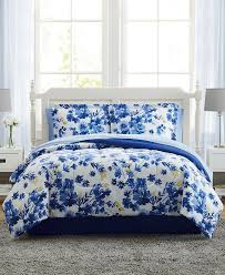 Otherwise, larger california king comforters will have to be professionally washed or taken to a larger washer. Pem America Blue Watercolor Floral Cal King 8pc Comforter Set Reviews Comforter Sets Bed Bath Macy S
