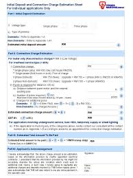 Looking for ways to contact us? Connection Fee And Initial Deposit Estimation Sheet Business