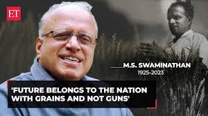 MS Swaminathan: Architect of the Green Revolution who fueled India's  agricultural self-sufficiency