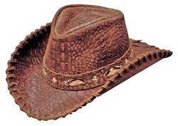 Leather Western Hats Henschel Crocodile Snake Western Hat Leather Bound Online Leather Cowboy Hats Leather Hats Hats For Men