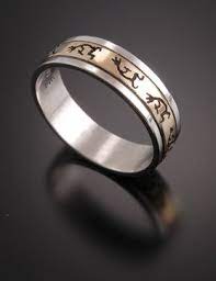 14k Gold And Silver Kokopelli Ring Wedding Ring Bands Jewelry Rings
