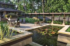 Modern Outdoor Spaces For Yard Patio Old House Journal Magazine Frank Lloyd Wright Design Modern Prairie Home Modern Outdoor Spaces