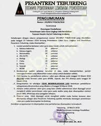 Porsinya besar, empalnya empuk dan banyak. Lowongan Guru Di Pesantren Tebuireng Ditutup Tebuireng Online