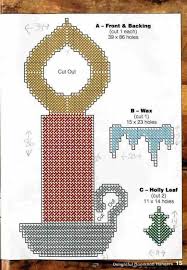 Christmas Candle 2 2 Plastic Canvas Candle Plastic Canvas Patterns Plastic Canvas Ornaments
