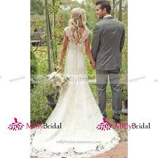 Awesome wedding dresses with sleeves. Vintage Lace Cap Sleeves A Line Wedding Dress Trumpet Lace Appliques Long Bridal Gown Covered Button Court Train Satin Wedding Dress 00021504 Sold By Millybridal On Storenvy