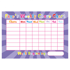 personalized weekly chore charts