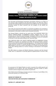 Provisions of the proposed guidelines for interest schemes as set out in this consultative document by 22 march 2016. Don T Invest In Chy Century Heng Yue Group Sec Warns Public The Business Financial Times