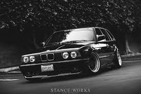 Black Mercedes Benz Car Car Bmw E34 Touring Stance Tuning Lowered German Cars Stanceworks 480p Wallpaper Hdwallpaper Desktop Bmw E34 Bmw Bmw Touring