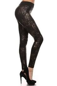 Black And Gold Leggings Black Metallic Gold Legging In 2020 Gold Leggings Metal Fashion Fashion