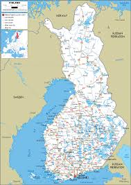Large detailed map of finland with cities and towns. Finland Map Road Worldometer