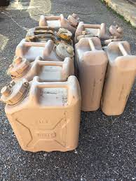 Military Surplus 5 Gallon Plastic Jerry Cans Some Labeled Water Some Labeled Fuel All In Good Condition Used Jerry Can Off Road Truck Accessories Canning