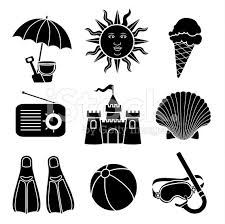 You can use our images for unlimited commercial purpose without asking permission. Vector Icons With A Fun At The Beach Theme Vector Art Free Vector Art Vector