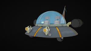 Rick And Morty Spaceship By Kpulka In 2020 Rick And Morty Spaceship 3d Model Arcore