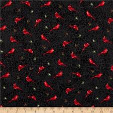 Northcott Cardinal Woods Mini Cardinal Toss Black Multi From Fabricdotcom Designed By Deborah Edwards For Northcot Home Accents Christmas Fabric Panel Quilts