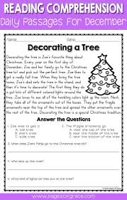 Reading Comprehension Passages And Questions For December Reading Comprehension Worksheets Reading Comprehension Reading Comprehension Passages