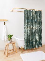 Gold Dots On Dark Green Soft Pastel Shower Curtain By Blertadk In 2020 Green Shower Curtains Orange Shower Curtain Yellow Shower Curtains