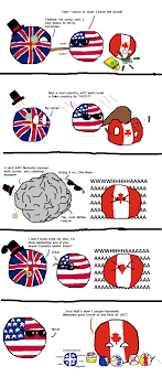 The War Of 1812 Uk Usa Canada By Ball O Freedom Polandball Countryball Country Jokes Canadian Memes History Humor