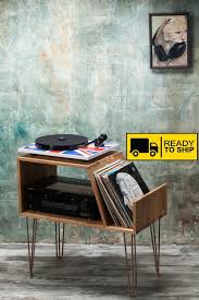 Vinyl Schallplatte Lagerung Record Player Schrank Media Konsole Record Player Stander Haarnadel Beine Schallplatten Aufbewahren Schallplatten Plattenspieler