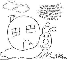 Coloriages Comptines Comptines Comptine Petit Escargot Comptine Illustree