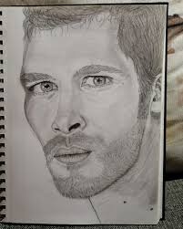 I spent three days drawing Klaus. I'm not an artist, just self-taught...and  I used a computer to make a sketch in order to keep all the features  symmetrical