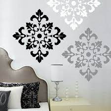 Our easy to use vinyl wall decals come in a damask pattern and two different colors of vinyl. Damask Pattern Wall Decal Stickers Large Wall Stickers Set Of 12 Modern Style Wall Pattern Decal Wb717 Large Wall Stickers Geometric Wall Decor Damask Wall Decals