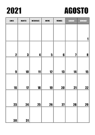 Programma ed organizza le tue vacanze ad agosto su lastminute.com. Calendario Agosto 2021 Calendarios Su