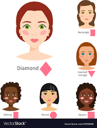 woman face types royalty free vector image