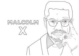 Choose a letter x coloring page. Malcolm X African American Leader Coloring Page Black History Month Resource