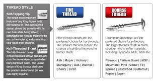 kreg jig screws choosing the right screw fine thread vs