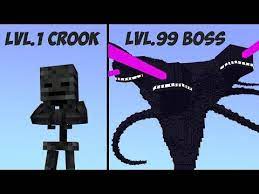 monster school lv 1 crook vs lv 99 boss 4 minecraft animation youtube in 2021 monster school animation boss