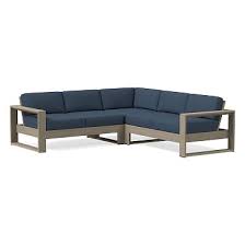 Get free shipping on qualified hampton bay, deep seat outdoor cushion slipcovers or buy online pick up in store today in the outdoors department. Portside Sunbrella R Outdoor Slipcovers 3 Piece Sectional Canvas Sapphire Blue West Elm