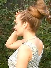 Girls with curly hair will love this cute bun. Video Giant Buns And Ultra Long Hair Realrapunzels