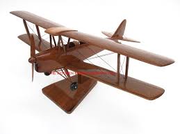 Tiger Moth Wooden Model High Gloss Mobilya Minyaturler Ve Ucak