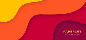 أصفر برتقالي أحمر ورقة مجردة قطع الخلفية الخلفية خلاصة تصميم صورة الخلفية للتحميل مجانا