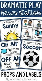 Dramatic Play Set News Station Dramatic Play Printables Dramatic Play Dramatic Play Preschool