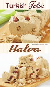 Turkish Tahini Halva Recipe Auspicious Cuisine Arabische Sussigkeiten Essen Rezepte