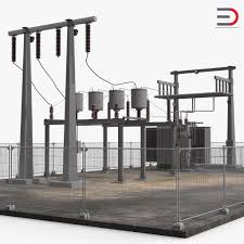 Substation 3d Model 3d Model Model Trains Model