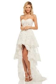 Sherri Hill 52513 Sweetheart Lace High Low Dress In 2021 Wedding Dresses High Low Hi Low Wedding Dress Lace High Low Dress