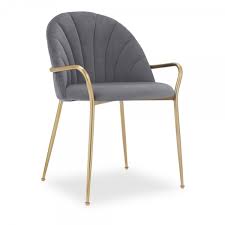Dining never looked so sharp! Sylvia Velvet Upholstered Dining Chair Grey Cult Furniture